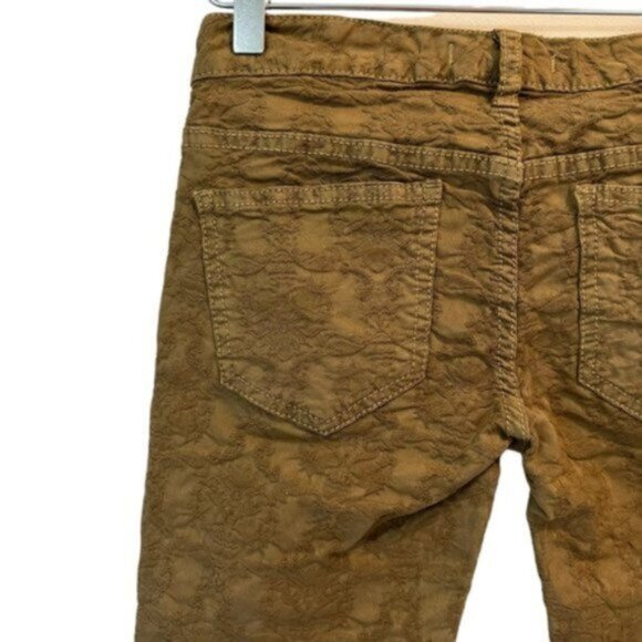 Free People | Women's Olive Green Textured Casual Skinny Pants Size 25 - Picture 6 of 8